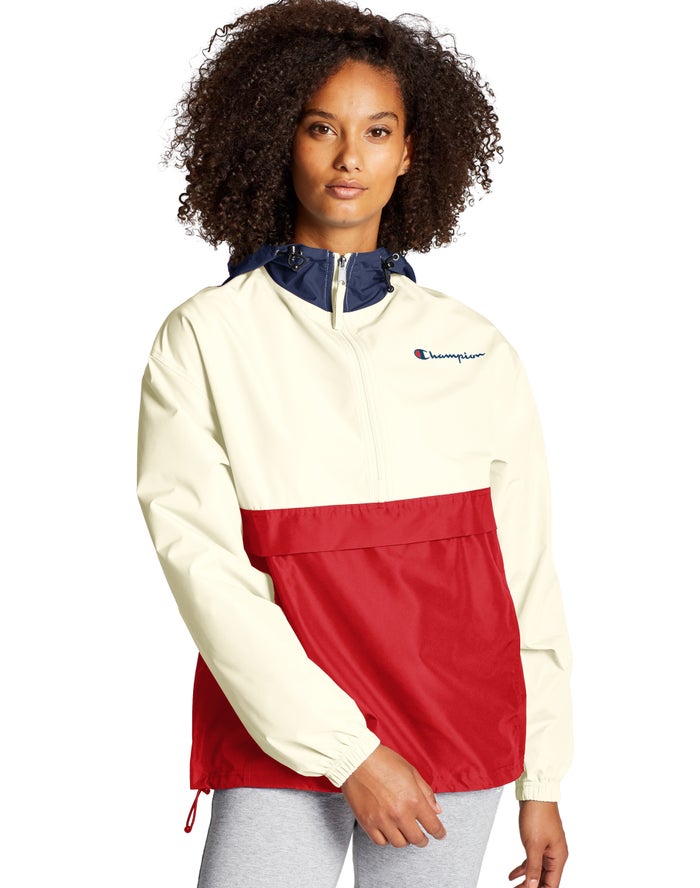 Champion Packable Colorblocked - Naisten Kerma/Punainen Takki - Suomi 1607359-WC